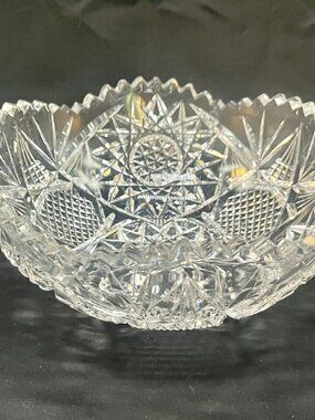 Antique American Brilliant Period Cut Glass Bowl